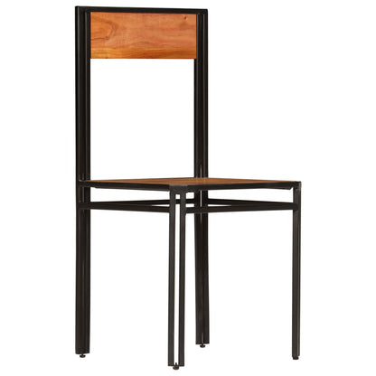 Sedie da Pranzo 6 pz in Legno Massello di Acacia | homemem39