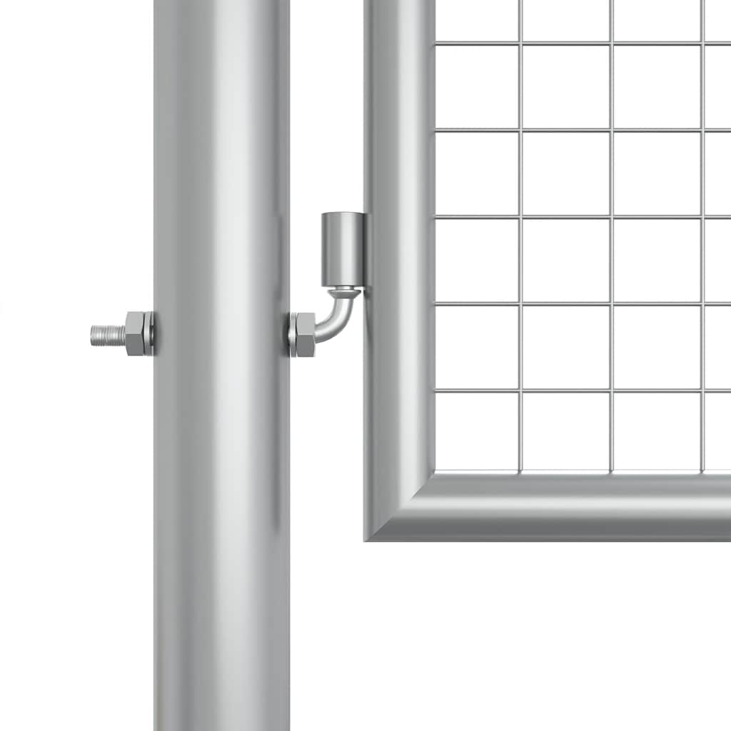 Cancello da Giardino in Acciaio Zincato 400x125 cm Argento | homemem39