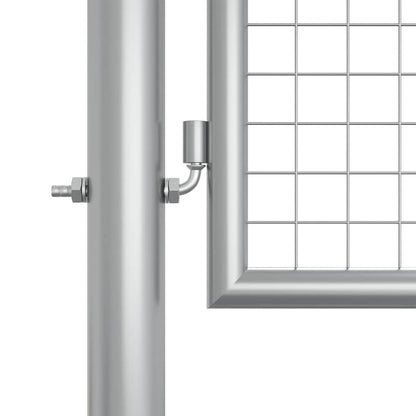 Cancello da Giardino in Acciaio Zincato 400x125 cm Argento | homemem39