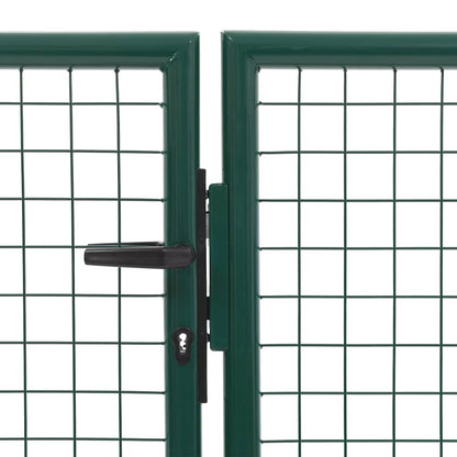Cancello da Giardino in Acciaio 350x100 cm Verde | homemem39