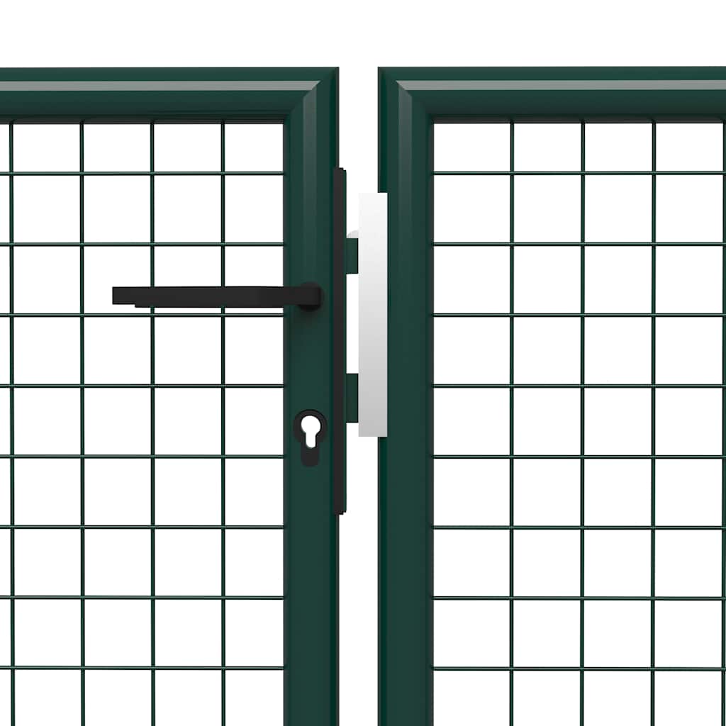 Cancello da Giardino in Acciaio 400x100 cm Verde | homemem39
