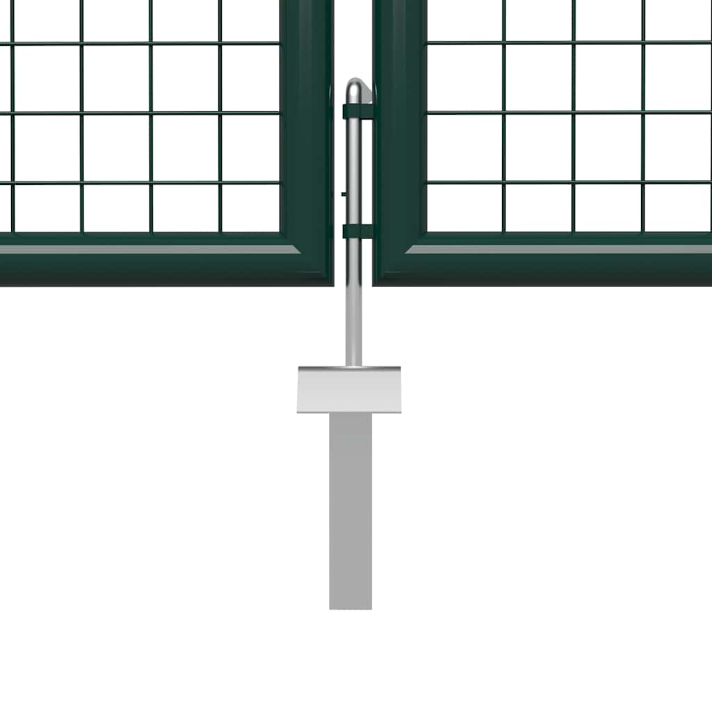 Cancello da Giardino in Acciaio 400x150 cm Verde | homemem39