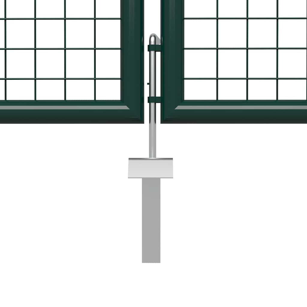 Cancello da Giardino in Acciaio 500x75 cm Verde | homemem39