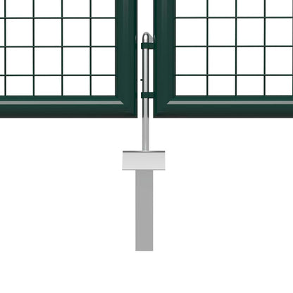 Cancello da Giardino in Acciaio 500x75 cm Verde | homemem39
