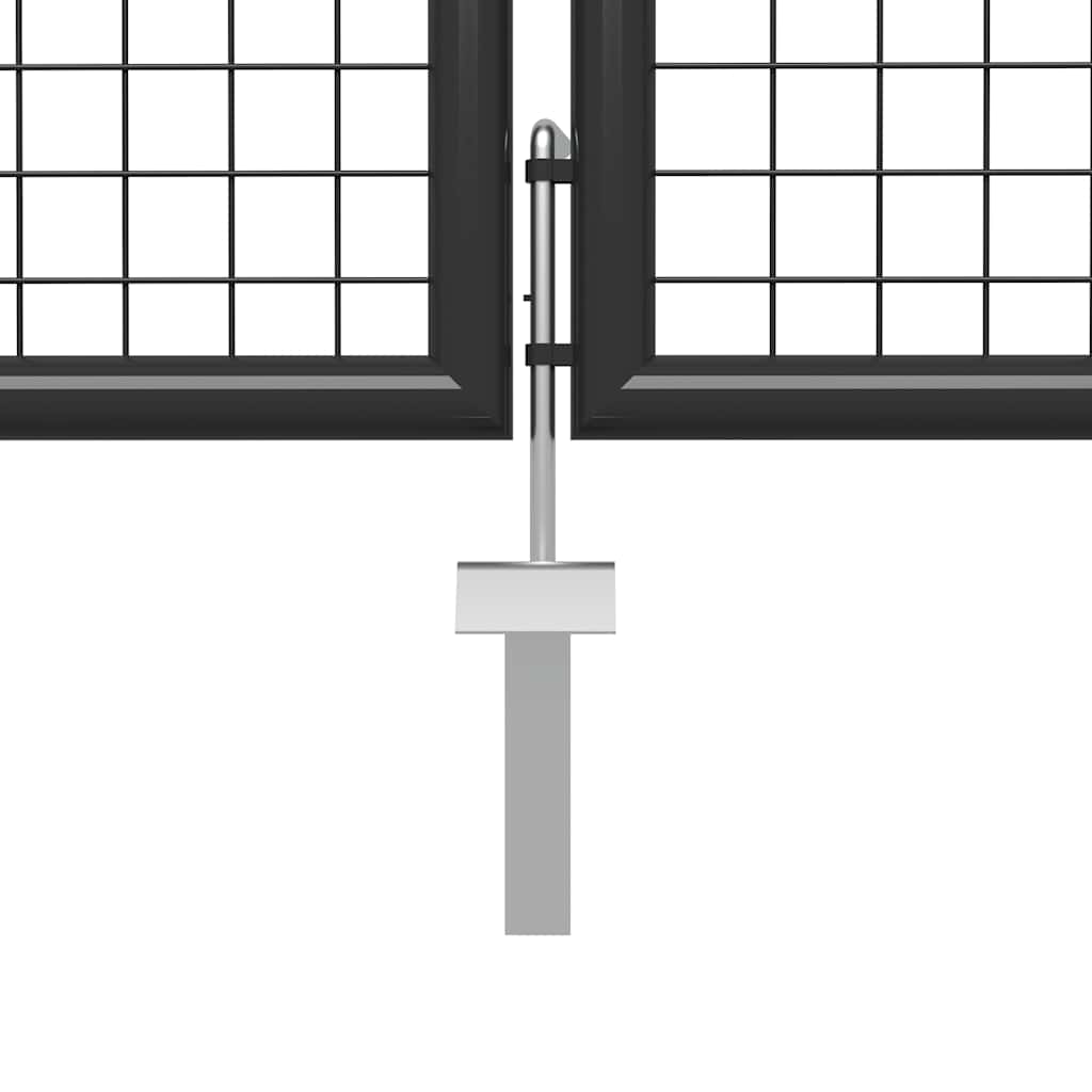 Cancello da Giardino in Acciaio 350x100 cm Antracite | homemem39