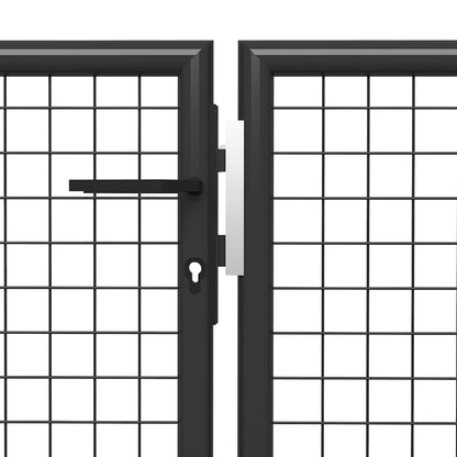 Cancello da Giardino in Acciaio 350x150 cm Antracite | homemem39