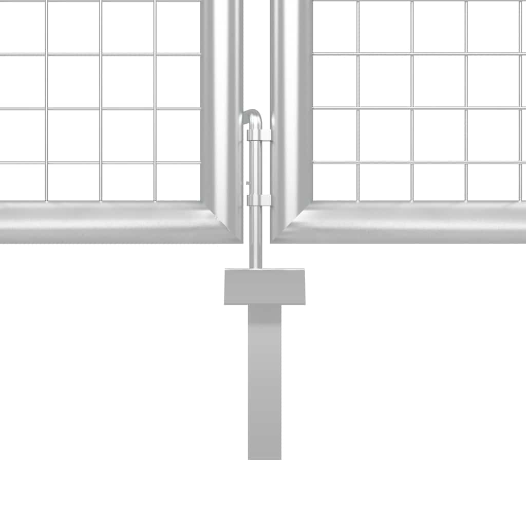 Cancello da Giardino in Acciaio 350x75 cm Argento | homemem39