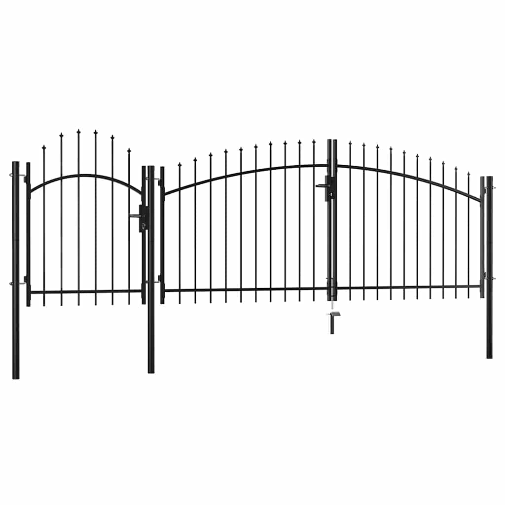 Cancello da Giardino Woerden in Acciaio 1x4 m Nero | homemem39