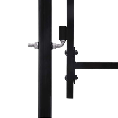 Cancello da Giardino Woerden in Acciaio 1x4 m Nero | homemem39