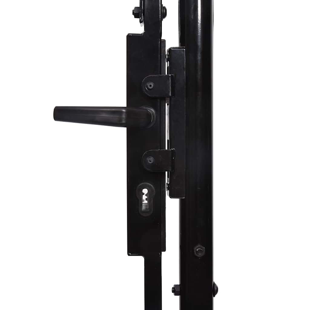 Cancello da Giardino Woerden in Acciaio 1x4 m Nero | homemem39
