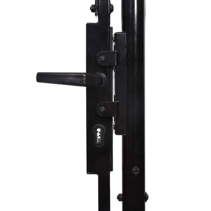 Cancello da Giardino Woerden in Acciaio 1x4 m Nero | homemem39