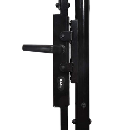 Cancello da Giardino Woerden in acciaio 1,25x4 m Nero | homemem39