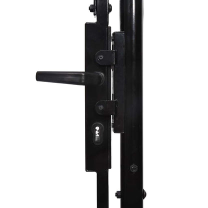Cancello da Giardino Woerden in acciaio 1,75x4 m Nero | homemem39