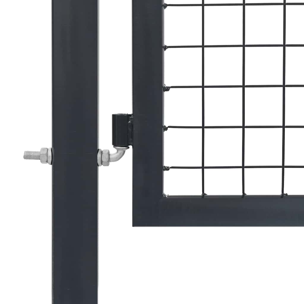 Cancello da Giardino con Pali in Acciaio 350x100 cm Antracite | homemem39