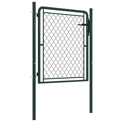 Cancello da Giardino in Acciaio 100x100 cm Verde | homemem39