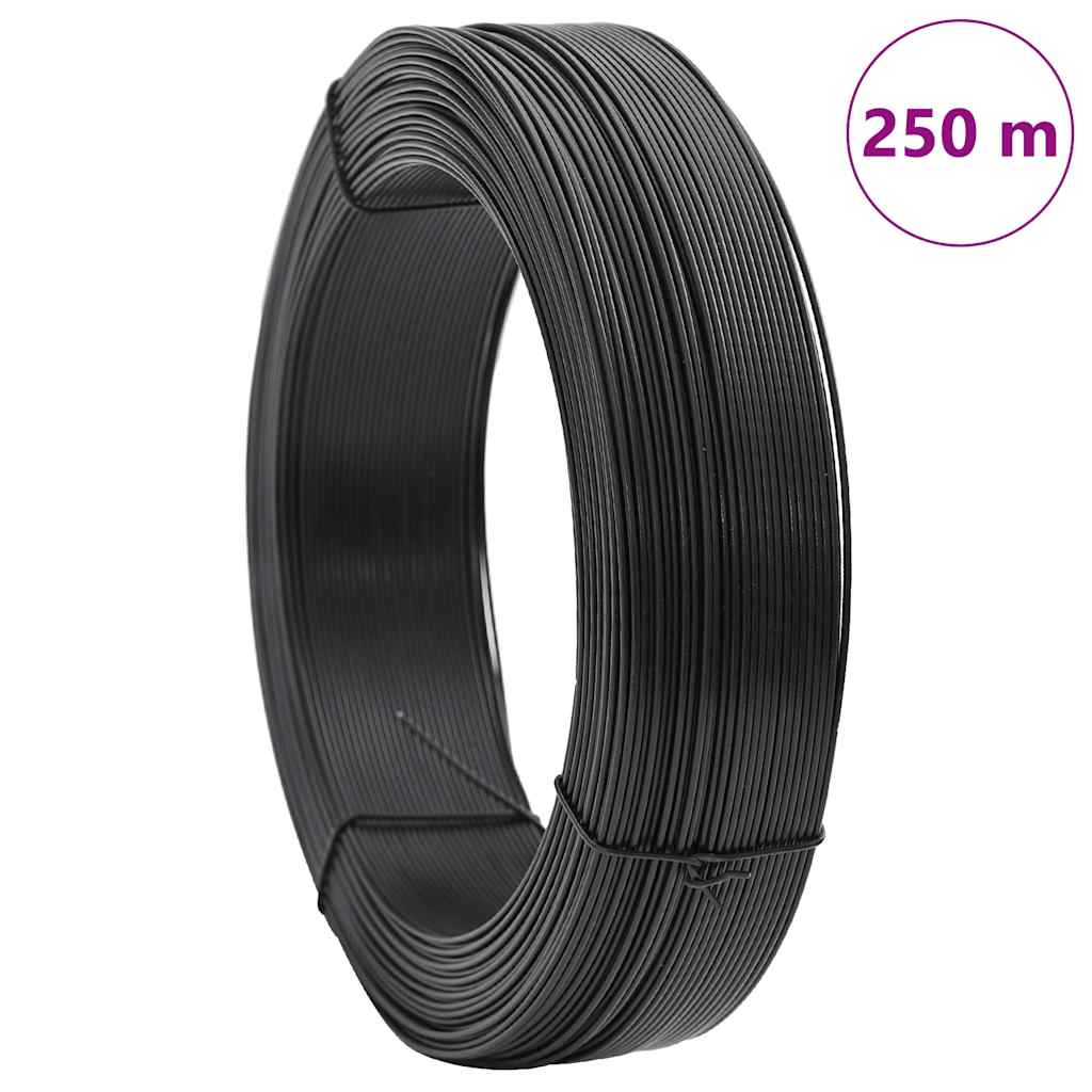 Filo per Recinzioni 250 m 1,4/2 mm in Acciaio Antracite | homemem39