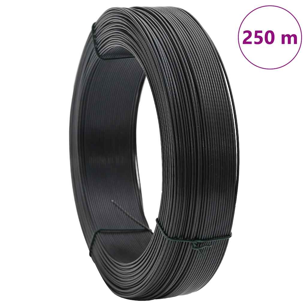 Filo per Recinzioni 250m 1,6/2,5 mm in Acciaio Antracite | homemem39