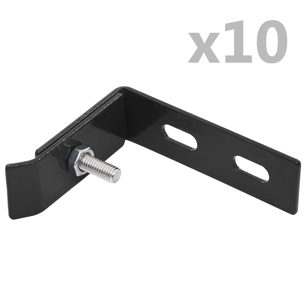 Set di Connettori Angolari a Parete 10 pz Antracite | homemem39