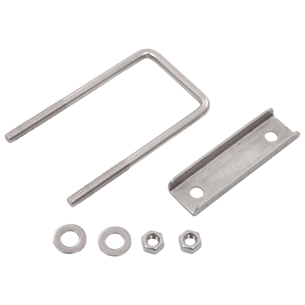 Connettori a U per Pali di Recinzione 60x40 mm 25 Set | homemem39