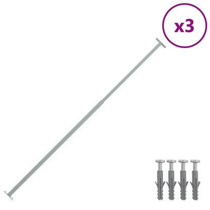 Barre di Sicurezza per Finestra Regolabili 3 pz 710-1200 mm | homemem39