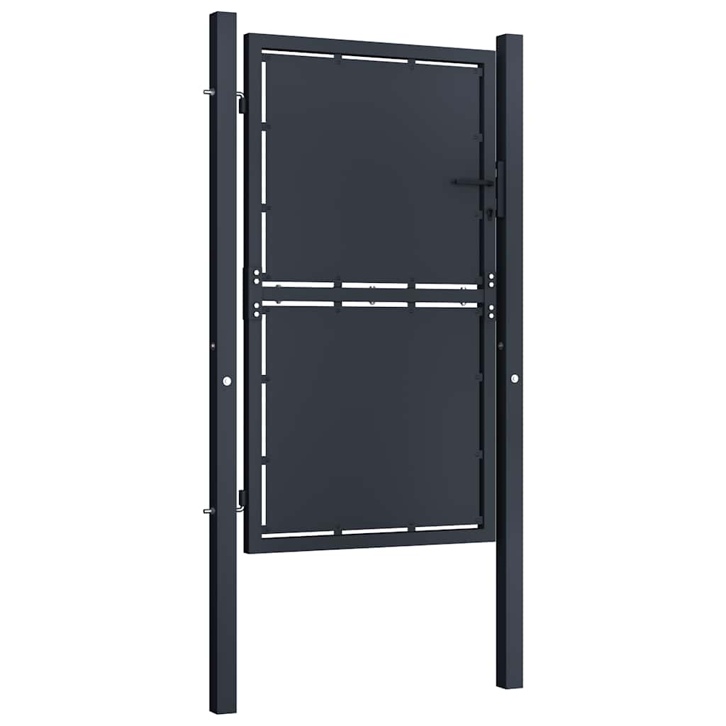 Cancello da Giardino in Acciaio 100x150 cm Antracite | homemem39