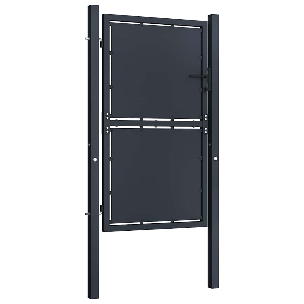 Cancello da Giardino in Acciaio 100x175 cm Antracite | homemem39