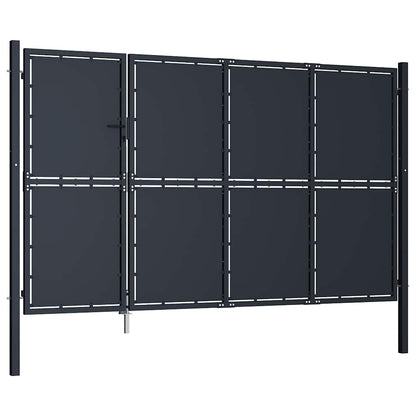 Cancello da Giardino in Acciaio 350x175 cm Antracite | homemem39