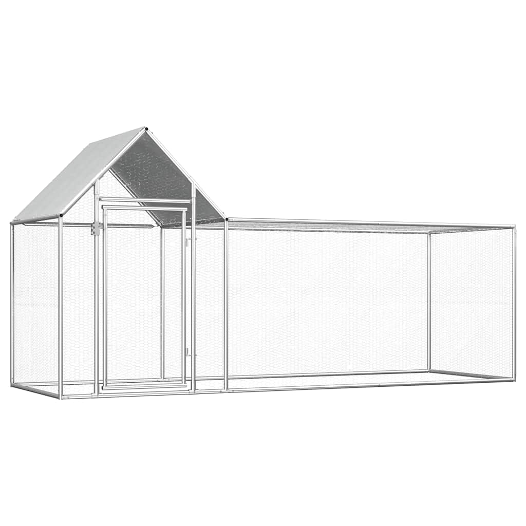 Chicken coop 3x1x1.5 m in galvanized steel