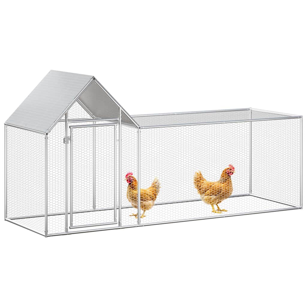 Chicken coop 3x1x1.5 m in galvanized steel