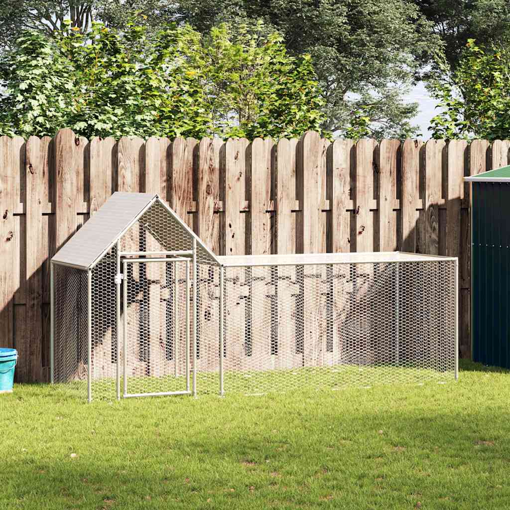 Chicken coop 3x1x1.5 m in galvanized steel