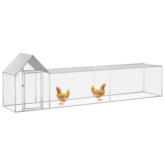 Chicken coop 5x1x1.5 m in galvanized steel