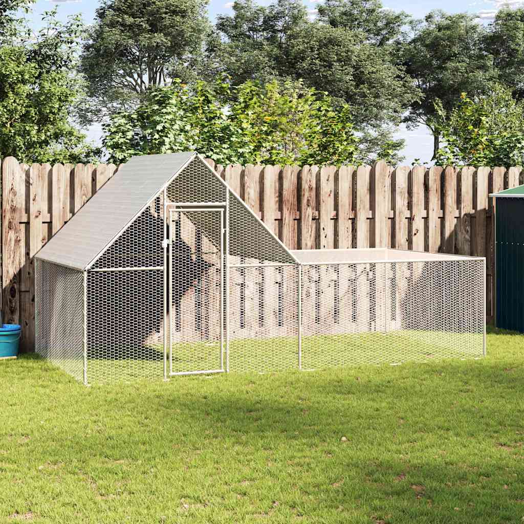 4x2x2 m chicken coop in galvanized steel