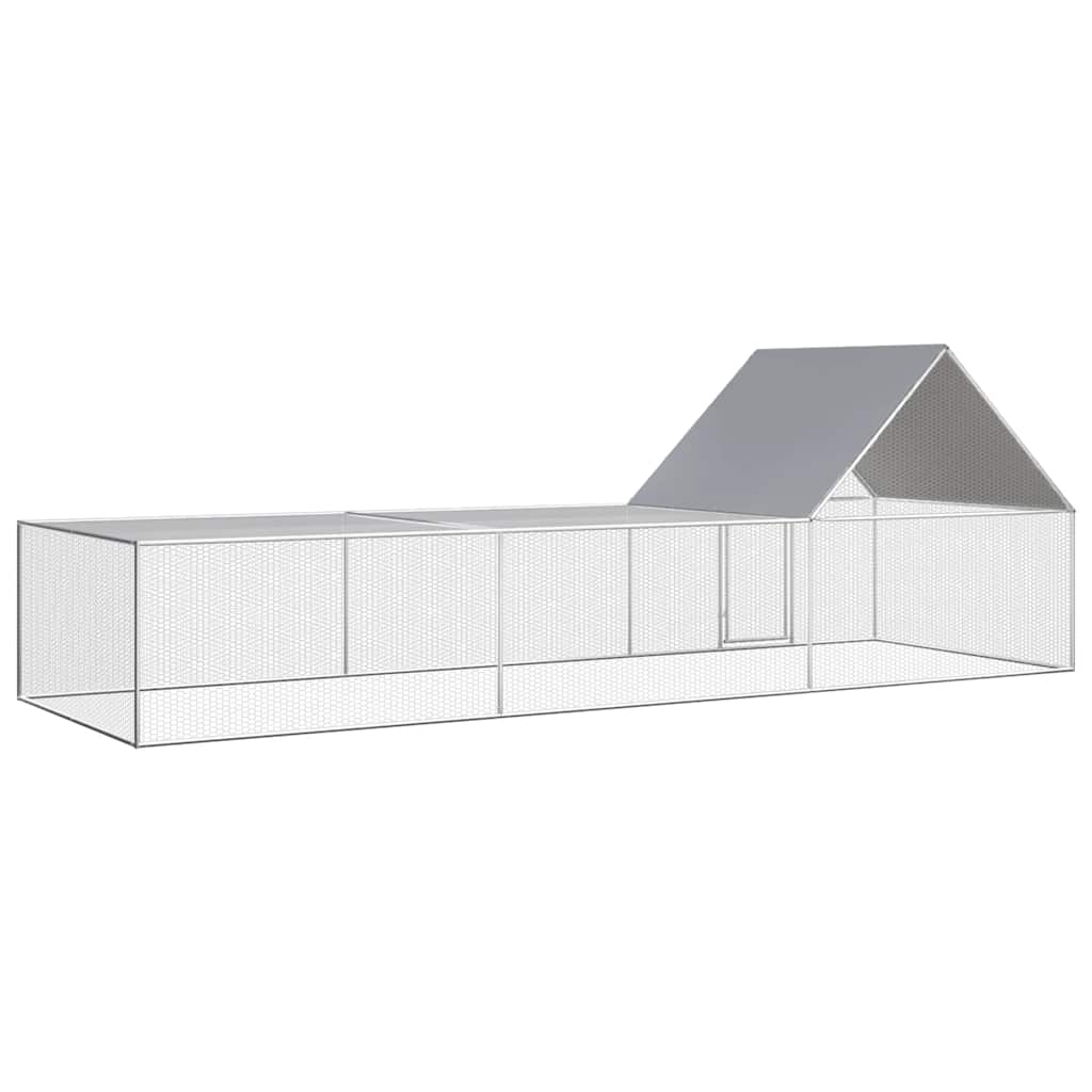 Chicken coop 6x2x2 m in galvanized steel