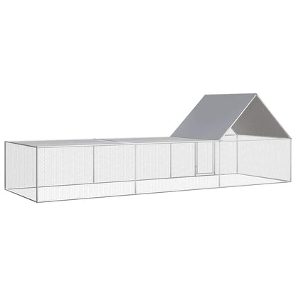 Chicken coop 6x2x2 m in galvanized steel