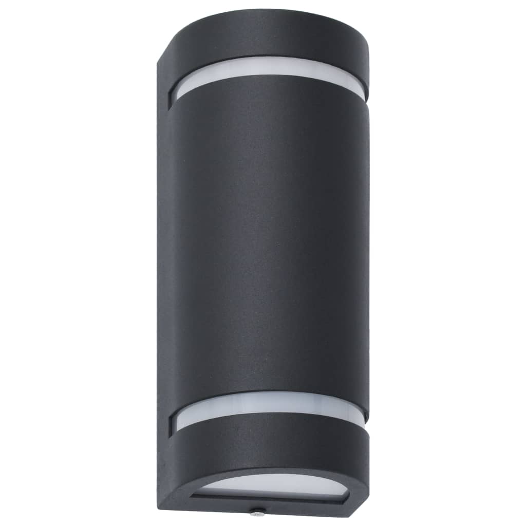 Lampade da Parete da Esterno 2 pz 35 W Nere Semicircolari | homemem39