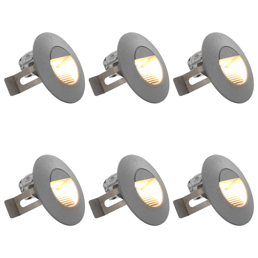 Lampade da Parete da Esterno a LED 6 pz 5 W Argento Rotonde