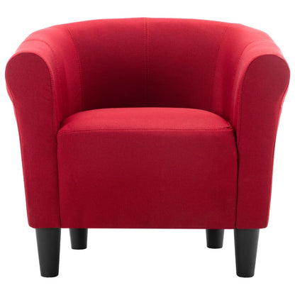 Poltrona in Tessuto Rosso Vino