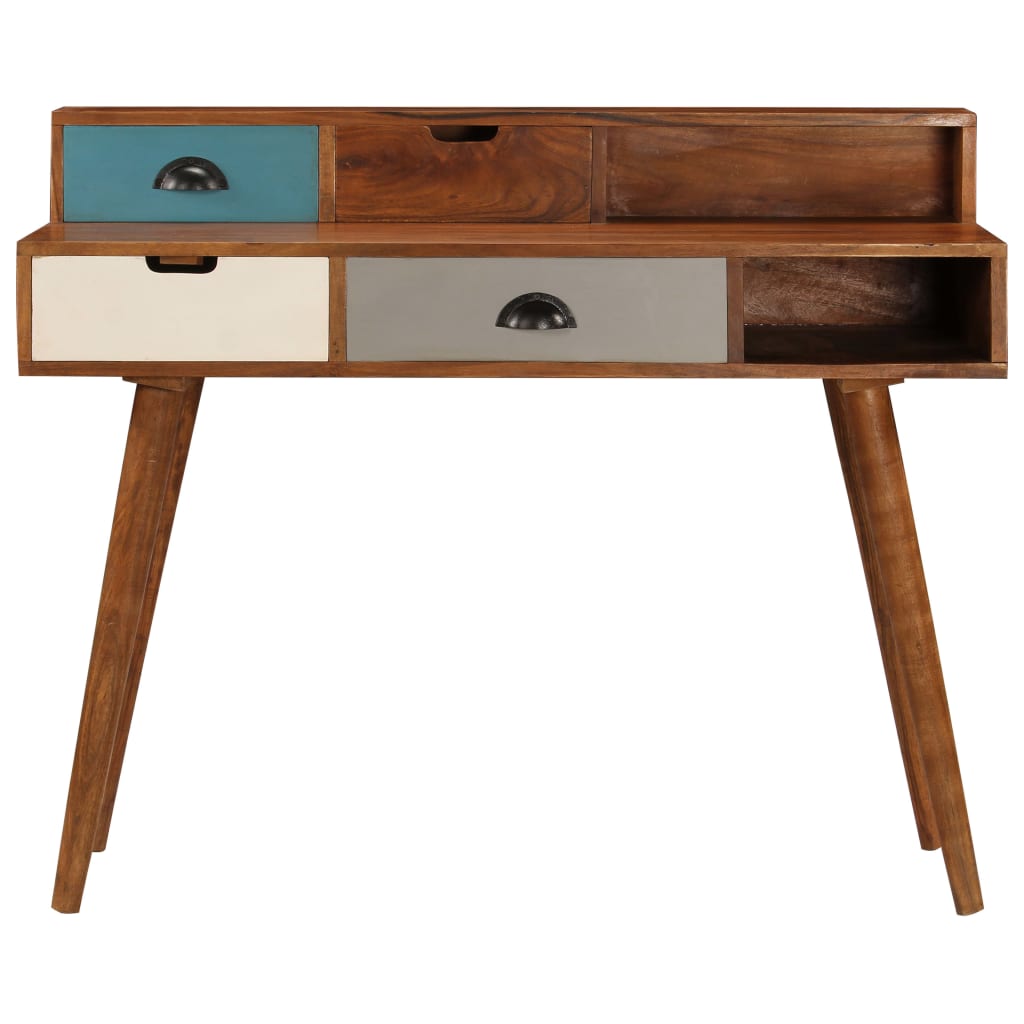 Scrivania 110x50x90 cm in Legno Massello di Acacia - homemem39