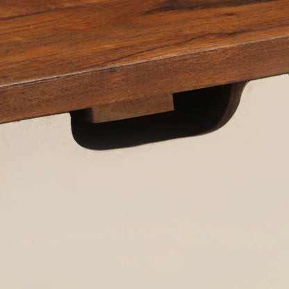 Scrivania 110x50x90 cm in Legno Massello di Acacia - homemem39