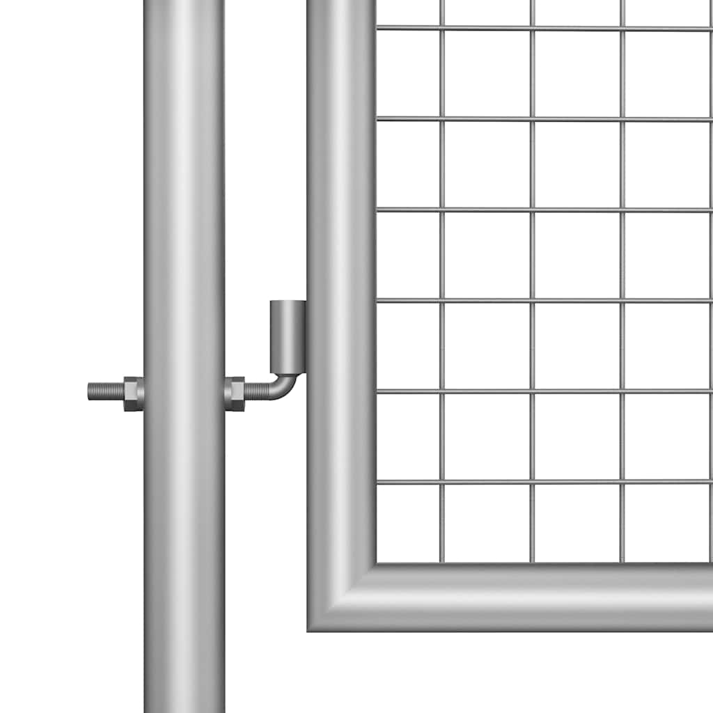 Cancello da Giardino in Acciaio Zincato 300x200 cm Argento | homemem39