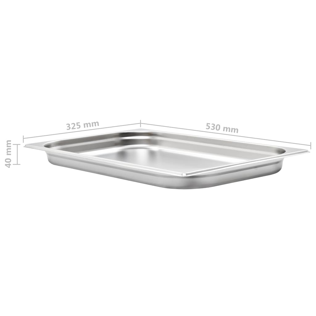 Contenitori Gastronorm 4 pz GN 1/1 40 mm in Acciaio Inox | homemem39