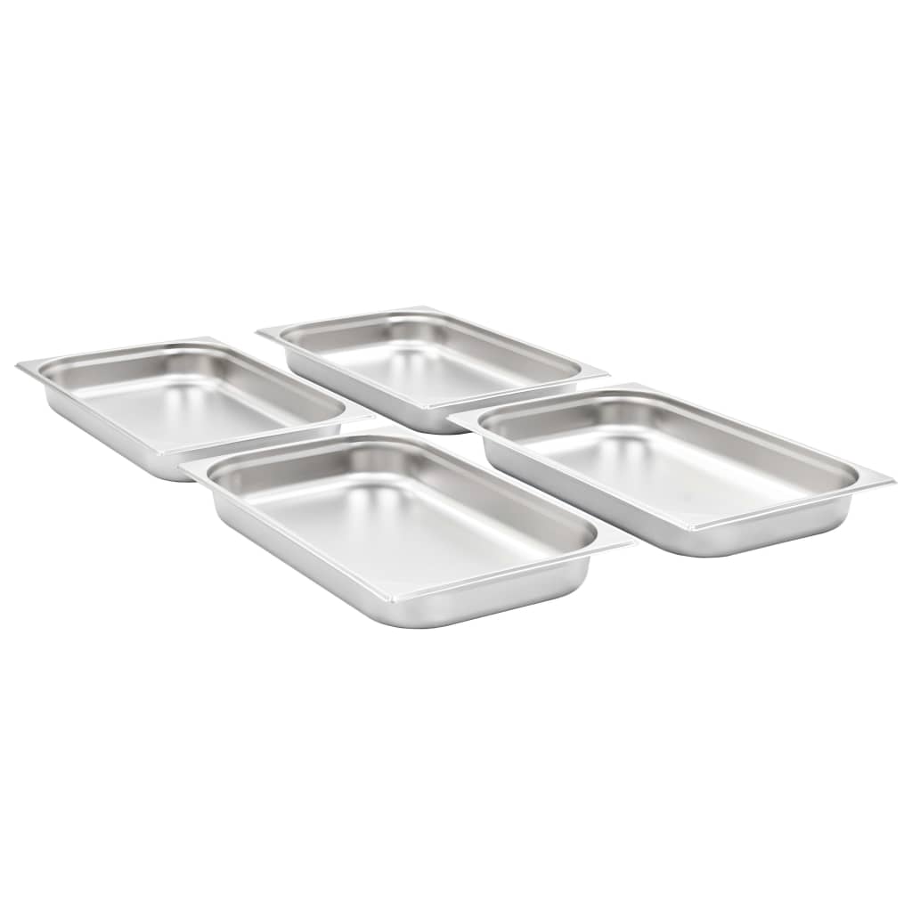 Contenitori Gastronorm 4 pz GN 1/1 65 mm in Acciaio Inox | homemem39