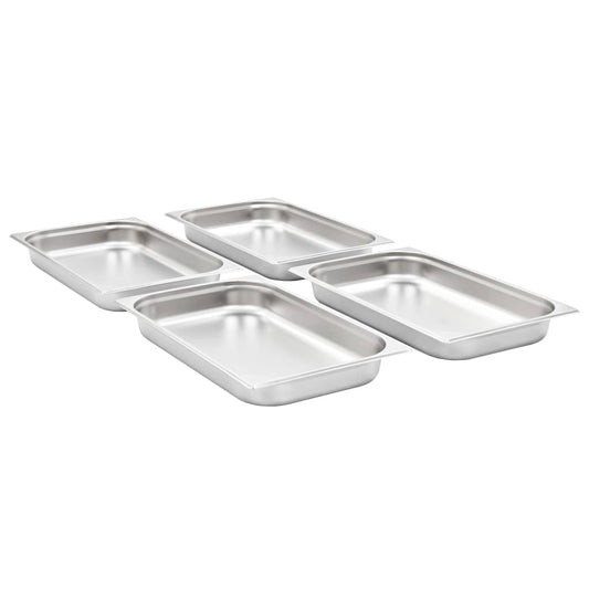 Contenitori Gastronorm 4 pz GN 1/1 65 mm in Acciaio Inox | homemem39