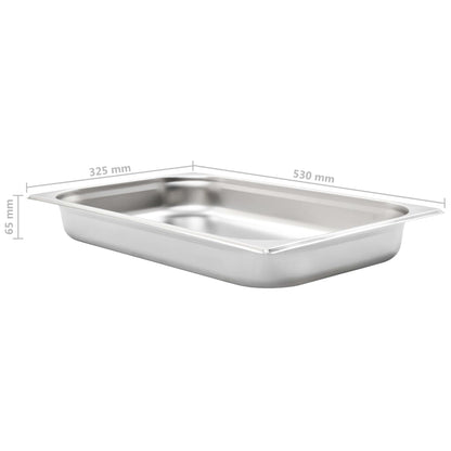 Contenitori Gastronorm 4 pz GN 1/1 65 mm in Acciaio Inox | homemem39