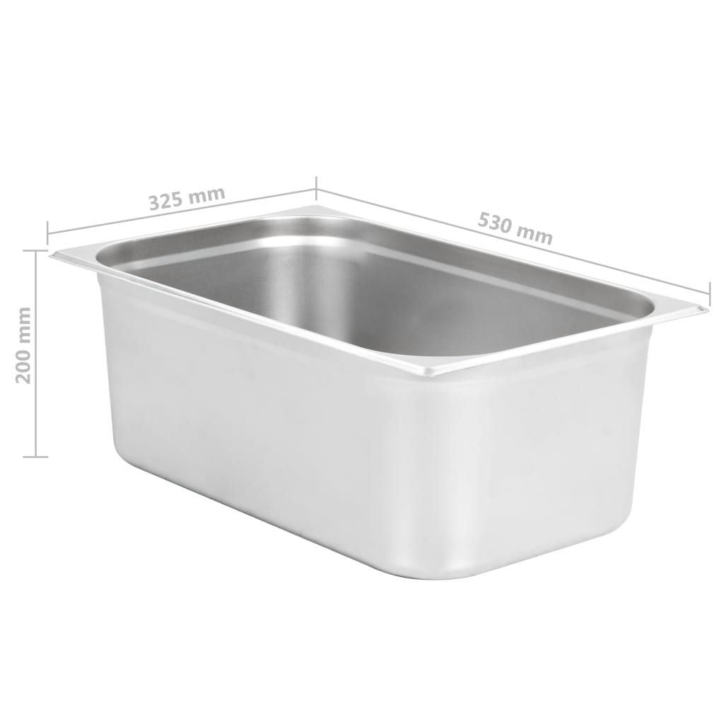 Contenitori Gastronorm 2 pz GN 1/1 200 mm in Acciaio Inox | homemem39