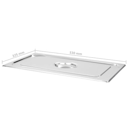 Coperchi per Contenitori Alimentari GN 1/1 2 pz in Acciaio Inox | homemem39