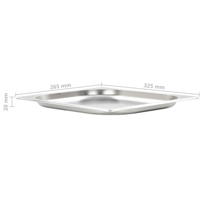 Contenitori Gastronorm 8 pz GN 1/2 20 mm in Acciaio Inox | homemem39