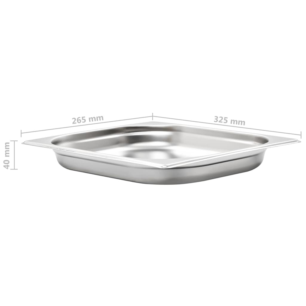 Contenitori Gastronorm 8 pz GN 1/2 40 mm in Acciaio Inox | homemem39