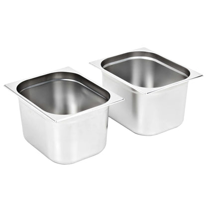 Contenitori Gastronorm 2 pz GN 1/2 200 mm in Acciaio Inox | homemem39