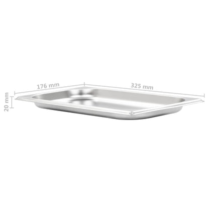 Contenitori Gastronorm 12 pz GN 1/3 20 mm in Acciaio Inox | homemem39
